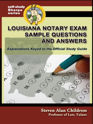 cover image of Louisiana Notary Exam Sample Questions and Answers